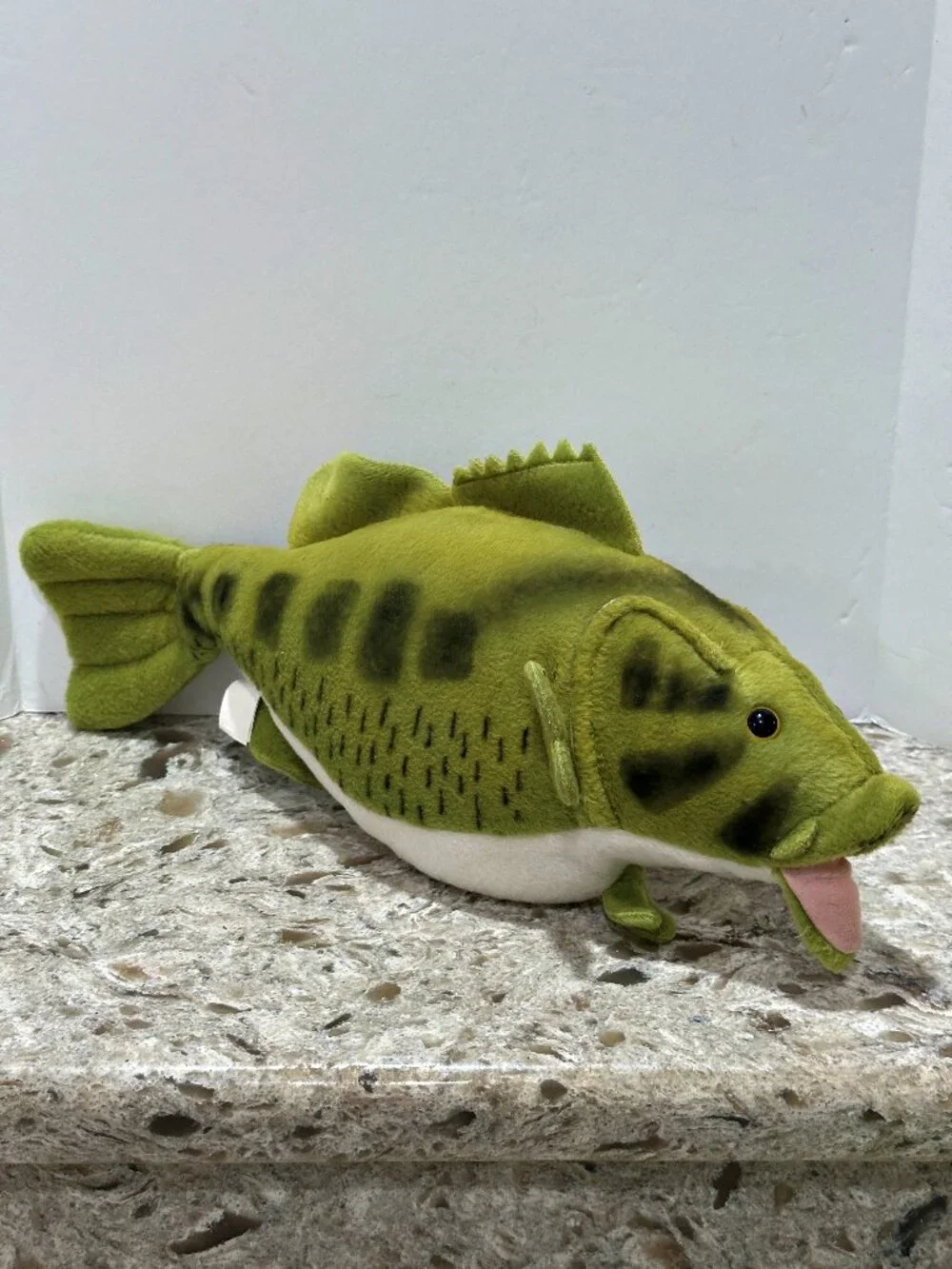 Bass Pro Shops Largemouth Bass Plush 14 Inch Stuffed Animal Realistic Green Fish